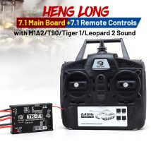 Heng Long 1/16 RC Tank 2.4Ghz Metal TK-7.1 Transmitter Main Board Receiver Remote Control with Leopard2 T90 Tiger 1 M1A2 Sound
