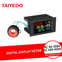 6IN1 Panel Meter LCD Voltmeter Amperemeter Multifunktions Digital Display D69-2058 Energie Power Factor Meter