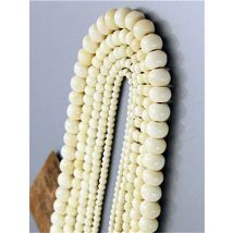 100 Beads White Yak Bone 8/10/12mm Hand Polish Bone Beads Strand TSB0015