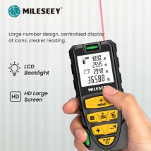 MILESEEY dalmierz laserowy S2 40M 60M 80M 100M 120M taśma miernicza laserowa, Trenas Laser z funkcją wielokrotnego pomiaru