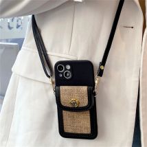 Luxus Blume Leder Brieftasche Karte Crossbody Lanyard Strap Fall Für Samsung Galaxy A36 A16 A06 S25 Ultra S24 FE S23 Plus Abdeckung