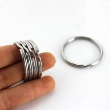 5 Stück Metall-Runddraht-Spaltringe, Doppelschlaufe, Schlüsselanhänger, 10–38 mm, Schlüsselanhänger, Schlüsselhalter, DIY, Lederhandwerk, Hardware, Edelstahl