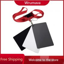 Tarjetas de Balance 3 en 1 para cámaras digitales, accesorios de fotografía con correa para el cuello, 18 grados, gris, blanco, negro, gris, tamaño S