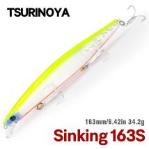 TSURINOYA STINGER 163S Ultra Long Casting Sinking Saltwater Minnow 163mm 34.2g Sea Fishing Lure