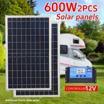 Kit pannello solare da 300 W 12 V Generatore solare a celle solari ricaricabili per esterni portatile con alimentazione USB policristallina completa per la casa