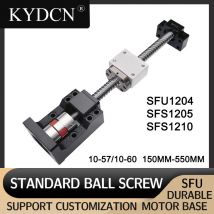 Kugelumlaufspindel SFU1204 SFS1205 Kit 150–550 mm C7 Durchmesser 12 mm Teilung 4 mm für CNC-Teile Schraube mit Einzelmutter + BF10 + HM10-57 + DSG12H + Kupplung