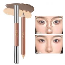 Seidig glatter 3D-Doppelköpfiger Textmarker-Konturstift, matte natürliche Nasenschattenkontur, hellt das Gesichts-Make-up auf