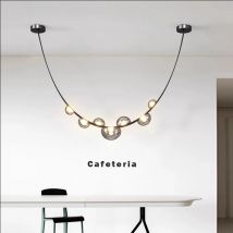 Eleganckie skórzane żyrandole LED SANDYHA, nowoczesne oświetlenie do dekoracji wnętrz, stylowe lampy wiszące, żyrandole do salonu.