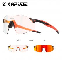 Kapvoe Lightweight Hiking Eyewear Photochromic Sports Sunglasses Cycling Glasses Bike Bicycle Glasses Men's MTB Running UV400