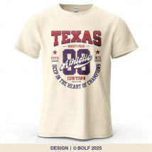 TEXAS VARSITY PRIDE Bedrucktes Herren-T-Shirt aus 100 % Baumwolle, übergroße Vintage-Grafik-T-Shirts für Damen, Tops, T-Shirts, lässige Streetwear