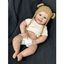 Cokela 50CM Soft and Full Body Silicone Reborn Maddie Toddler Girl Doll 3D Skin Tone Multiple Layers Painting Visible Veins