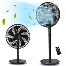 Taylor Swoden Ventilador de pie y de mesa digital 2 en 1 con 7 aspas, 45W, temporizador 9h, mando a distancia