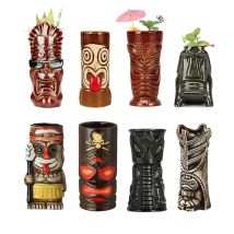 Hawaii Tiki Tassen Cocktailbecher Bier Getränkebecher Weinbecher Keramik Tiki Tassen