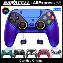 Controller per PS5/PlayStation 5 Pro/Slim/PC, Gamepad Wireless con Trigger ad Effetto Hall, RGB, Vibrazione Turbo, Pulsanti Programmabili, Joystick