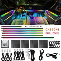14/18 in 1 Led Atmosphere Lamp RGB 64 213 strisce acriliche Color Streamer Rainbow Car Ambient Lights Support One Zone Dual Zone