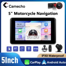 Camecho 5 pollici portatile Carplay moto DVR navigazione GPS IP68 Display LCD impermeabile con Wireless CarPlay Android Auto