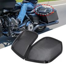 5 "x 7" Motorrad Satteltasche Deckel Lautsprecher Grill Abdeckung Niedrigen Für Harley Touring FLT FLH FLHR FLHR Electra Street Road Glide 14-22