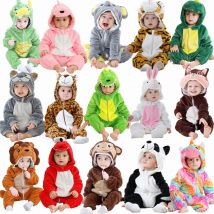 31 stili pigiama animale per neonate ragazzi vestiti invernali tute con cappuccio di un pezzo pigiama per bambini pigiameria Kigurumi