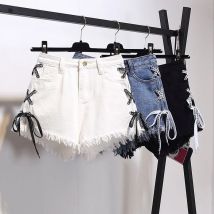 Sexy Summer White High Waist Short Pants Aesthetic Vintage Wide Leg Korean Casual Loose Fashion Women's Jean Denim Shorts Female