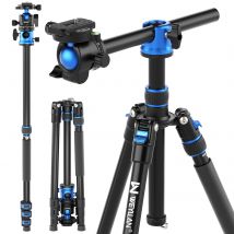 Professionelles horizontales TP6-Stativ für Kamera mit schnellem Flip-Lock, 66,9 Zoll, 170 cm max. Kameraständer, Aluminium, CNC, besser als Q999H