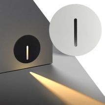 PIR Sensor Wand Lampe Eingebettet Schritt Licht + Installieren Box Treppenhaus Nachtlicht Für Home Leiter Flur Footlight Leuchte 3W aluminium