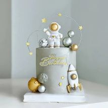    Astronaut Rakete Planet Raum Kuchen Topper Kinder Geburtstag Party Dekoration Stern Baby Dusche Kuchen Geburtstag Party Junge Geschenke