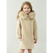 Hooded Double-sided Cashmere 2022 New Winter Children's Clothes Baby Wool Coat Girls Fur Coat Winter Clothes for Girls