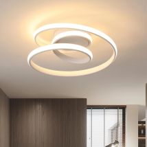 Luz de techo LED, lámpara de techo moderna de 36W blanco cálido 3000K, luz de techo LED de diseño en espiral para dormitorio, comedor, cocina