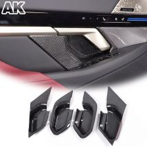 Für BMW 5er i5 m60 g60 2024 g68 echte Kohle faser Auto Innen tür Schüssel Schloss vorne dekorative Abdeckung Zubehör