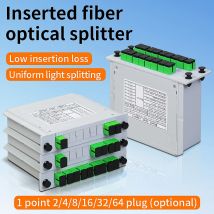 SCAPC/UPC 1X2/4/8/16(Optional) Fiber Optic Splitter Box Cassette Card Inserting PLC Splitter FTTH Fiber Optical Coupler Splitter