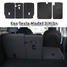 Für Tesla Model 3/Y/3+ Highland 2017-2024 Rücksitz-Kickpad aus Leder, Kofferraumschutz, Rückenlehnenpolster Zubehör