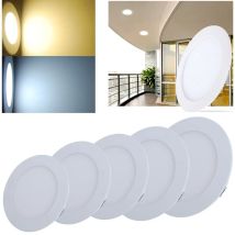 Dimmbare LED-Panel-Licht ultra dünne Decke Einbau Down light 3w 4w 6w 9w 12w 15w 25w runde LED-Scheinwerfer AC85-265V