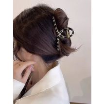 1PC Large French Shark Clip High-End Metal Chain Hair Claw Elegant Hairpin Girls Headpiece Fashionable Hair Accessories