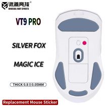 Patines de ratón deportivos de forma inusual pies Rapoo VT9 Pro superficie curvada PTFE Anti colapso Magic Ice Silver Fox