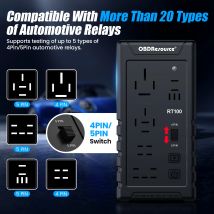 12V 24V Automotive Relais Tester RT100 4PIN Und 5PIN Buchse Batterie Relais Tester Automatische Spannung Identifikation diagnose Werkzeug