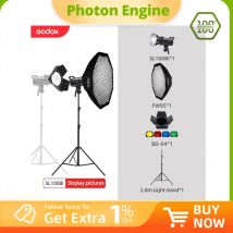 Godox SL100Bi 100W 2800K-6500K Bianco Giallo Versione Pannello LCD LED Luce video Uscita continua Bowens Mount Studio Light