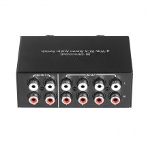 4-Wege-bidirektion aler RCA-Stereo-Audio-Schalter 2 in 4 out oder 4 in 2 out l/r-Buchse Sound kanal RCA-Audio-Switcher-Wahlschalter