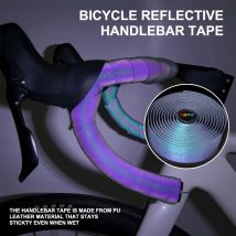 NPY Cycling Bar Tape Road Bike Noctilucent Dazzle Handlebar Stripes Light Reflective Colorful MTB Leather Bicycle Fork Grip Tape