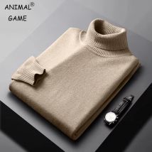 Neue Herren Rollkragenpullover Slim Fit Leichte Sweatshirts Gestrickte Pullover Herbst Lässige Mode Langarm Pullover