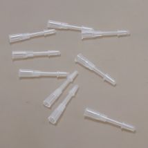 100 Stück Flüssigkeitsspendernadeln, Spritzenspitzen, runde Steckerkappe, transparente Kunststoffabdeckung