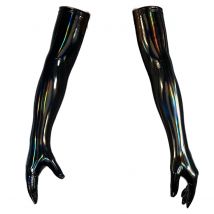 Hohe elastische sexy PU Kunstleder lange Handschuhe glänzende Party Abend Tanz Handschuhe Halloween Cosplay Zubehör Punk Street Fäustlinge