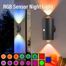 4/2/1 SZT. Inteligentna lampka z czujnikiem ruchu, ściemnialna lampka nocna LED, gradientowe oświetlenie ambientowe RGB, ładowalny kinkiet z czujnikiem światła