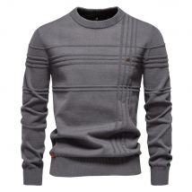 2025 Autunno Inverno Nuovi Uomini di Modo di Colore Solido O-Collo Manica Lunga Casual Alla Moda Maglioni Lavorati a Maglia Abiti Maschili Pullover Magliette E Camicette