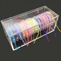Dispenser acrilico dentale Scatola portaoggetti per catena elastica di potenza Legature Cravatte Supporto per posizionamento Organizzatore Custodia per posizionatore da laboratorio per dentista