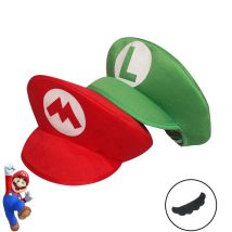 Super Marios Bros Cosplay Cartoon Hüte mit Schnurrbart Karneval Party Kinder Mützen Kostüme Zubehör