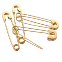 5 stücke Sicherheit Pin Edelstahl Brosche Gold Überzogene Pins DIY Abzeichen Handwerk Erkenntnisse DIY Nähen Schmuck Machen Liefert Großhandel