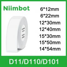 Niimbot D11 etichetta adesiva etichetta bianca rotolo di carta carta termica impermeabile autoadesivo D11 D110 adesivo di carta per etichetta NIIMBOT