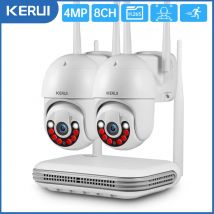 Kerui 8ch Überwachungs kamerasystem 4mp 6mp Dual Lens NVR Kit CCTV Audio aufzeichnung Mensch erkennen Outdoor-Video überwachung IP-Kamera
