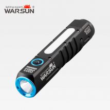 Warsun Potente torcia a LED Magnete Torcia ricaricabile Lanterna portatile 8 modalità Lampada manuale per campeggio Escursionismo Emergenza