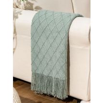 Battilo Plaid Knitted Throw Blanket Soft Woven Throws Sofa Blanket Bedspread On The Bed Green Decorative Blankets Spring Decor